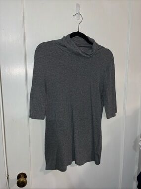 Merona Heather Gray Knit Top with Turtleneck